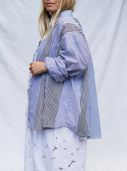 Piecework Stripe Button Up #2