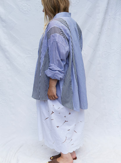 Piecework Stripe Button Up #2