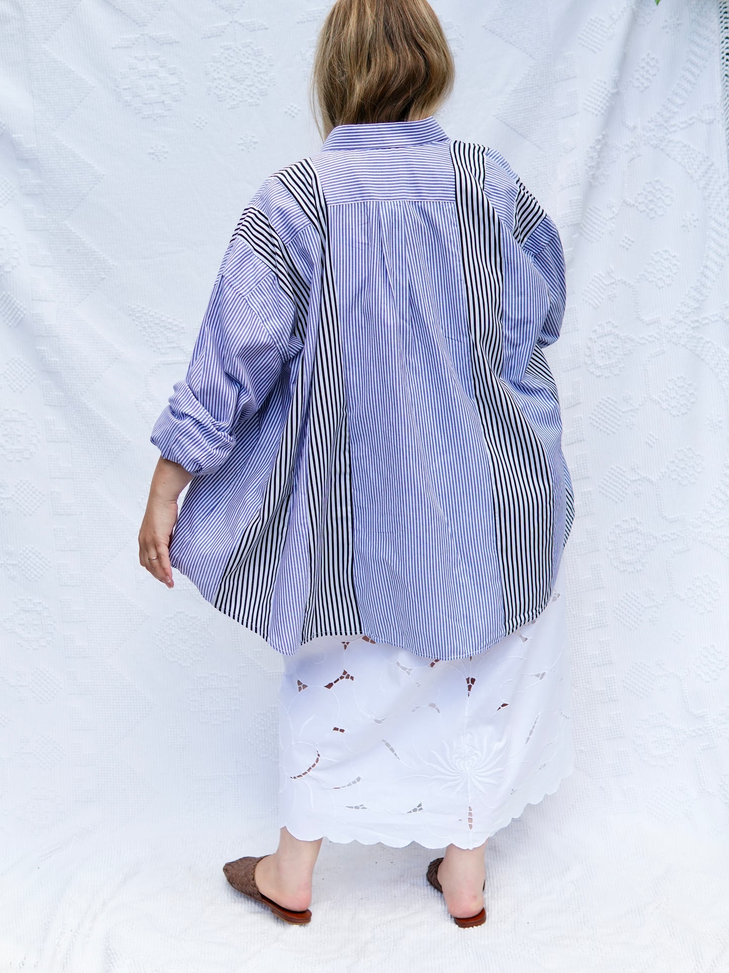 Piecework Stripe Button Up #2