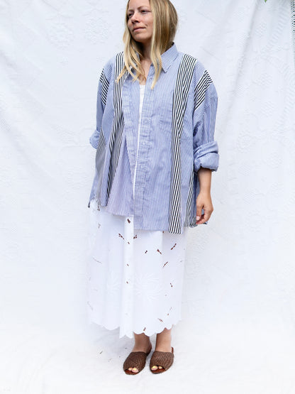 Piecework Stripe Button Up #2