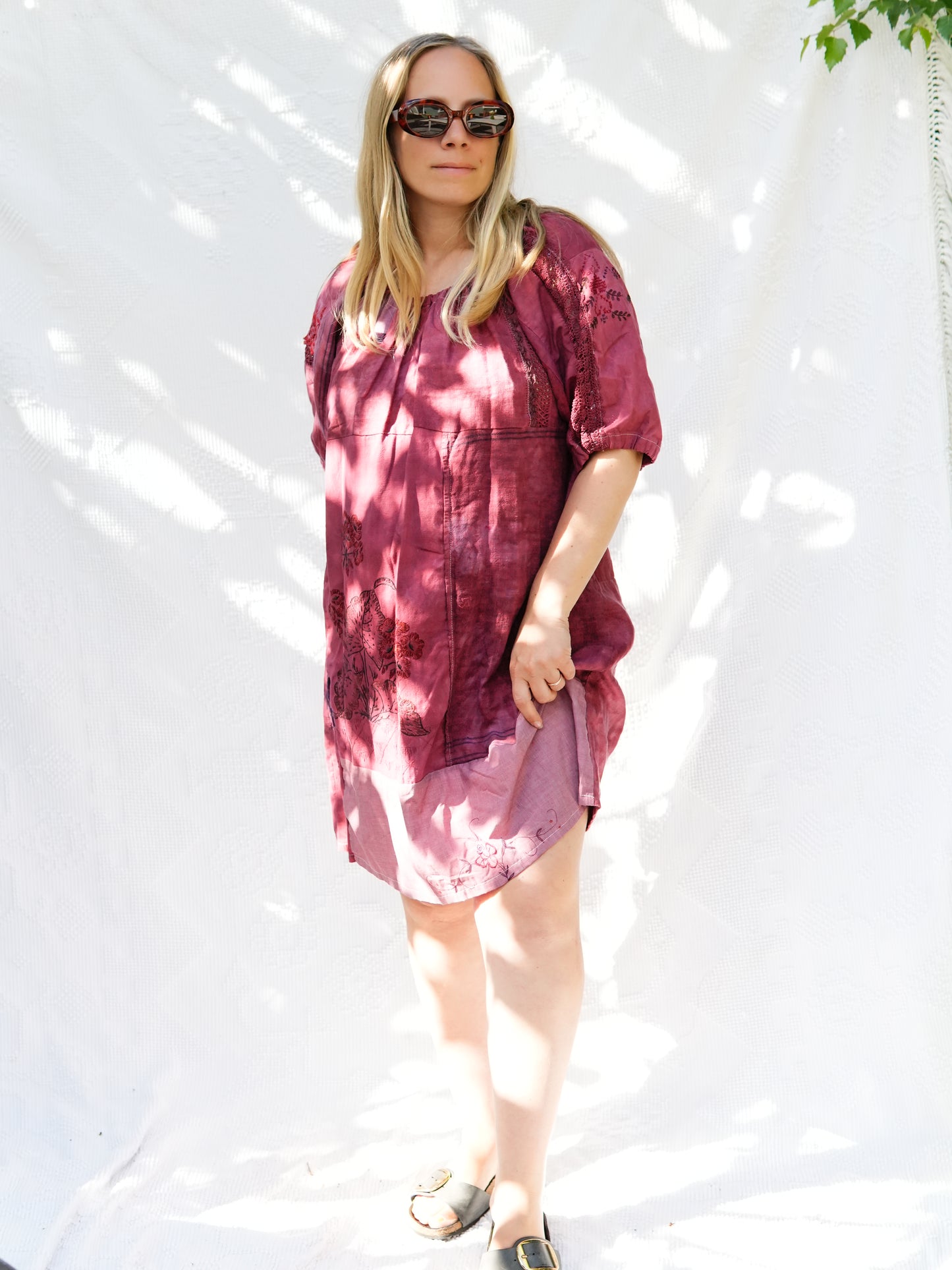 Embroidered Linens Cloud Dress