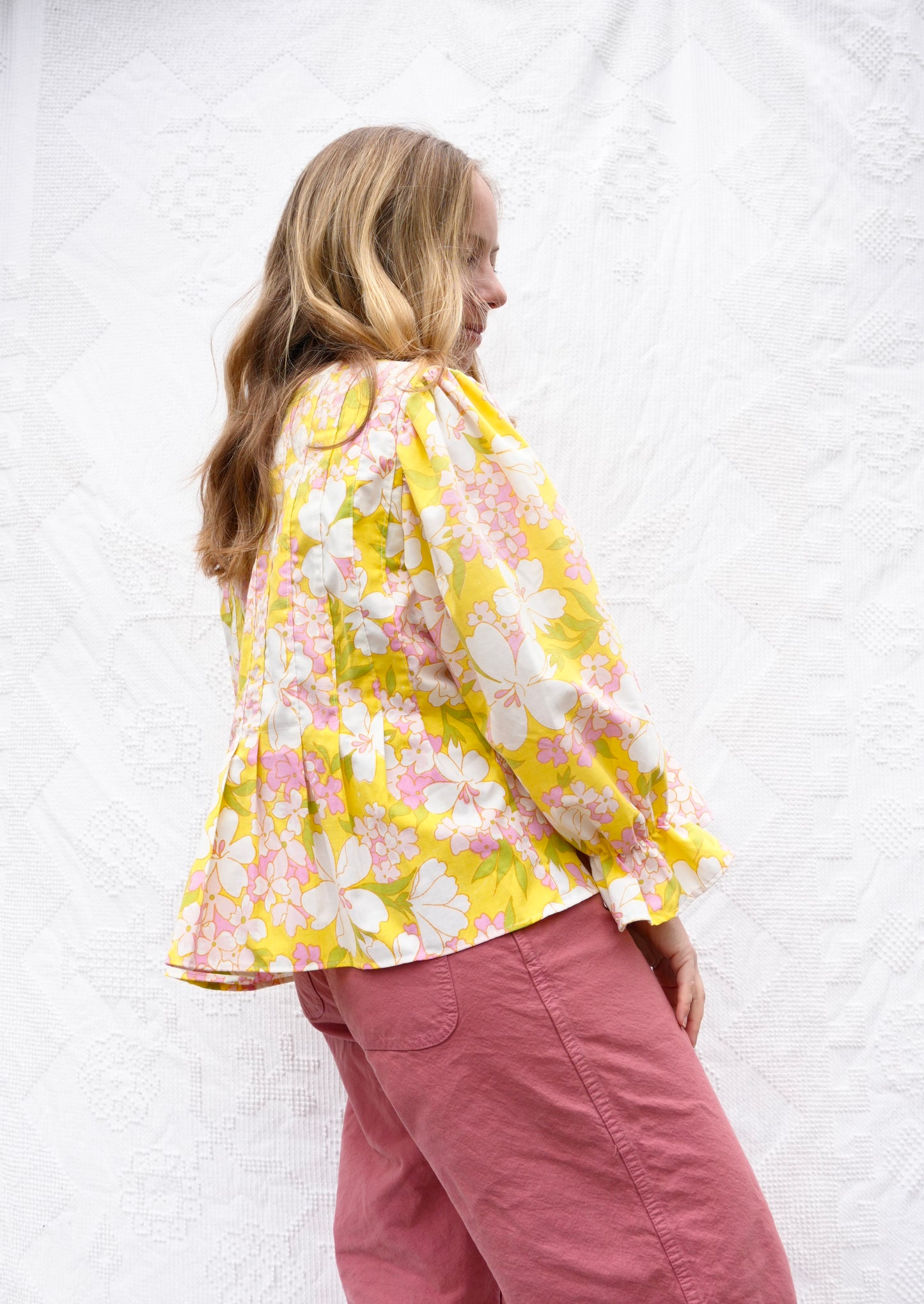 Retro Garden Pleat Blouse (M/L)