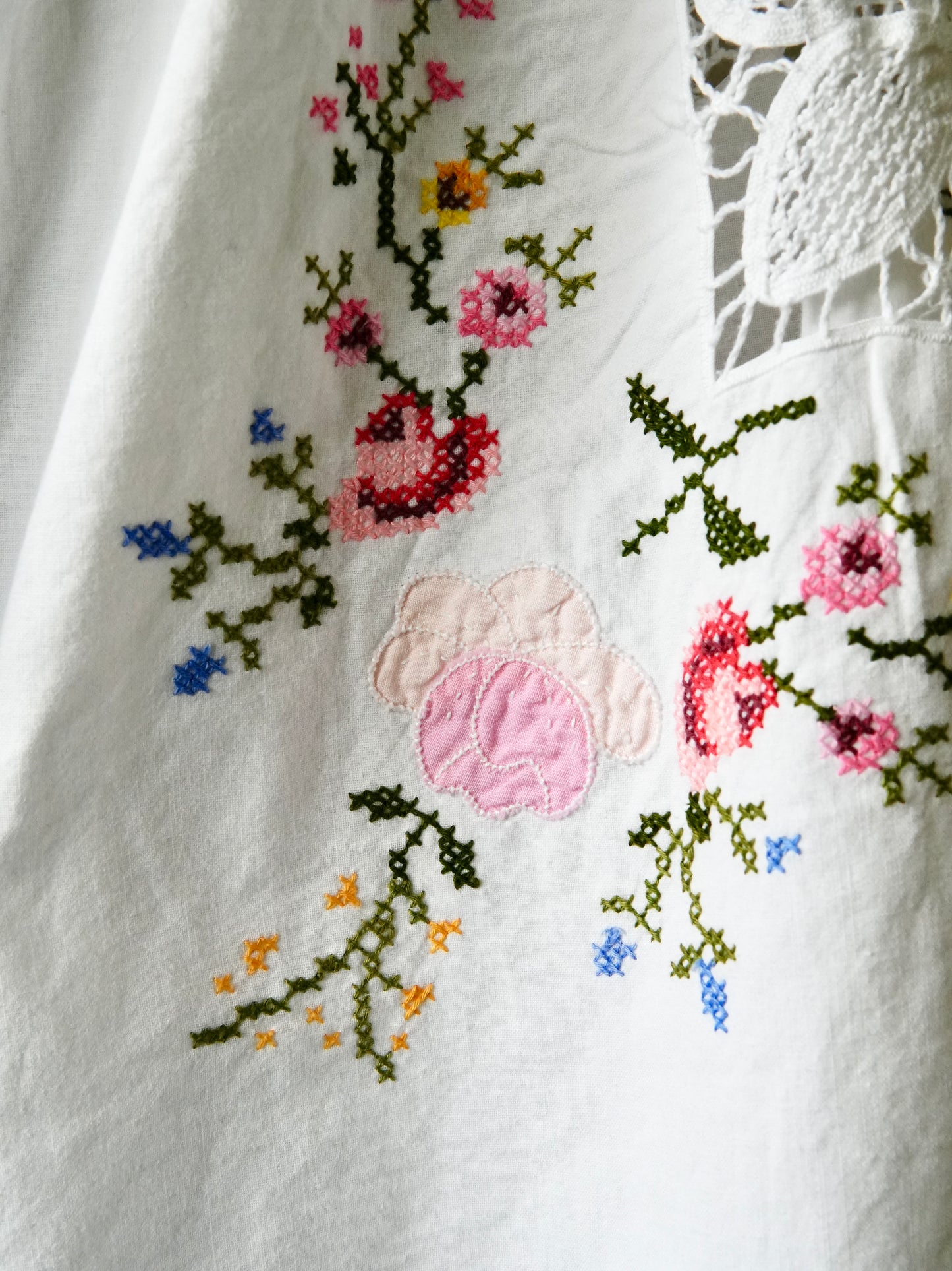Embroidered Cotton Skirt #1 (S/M)