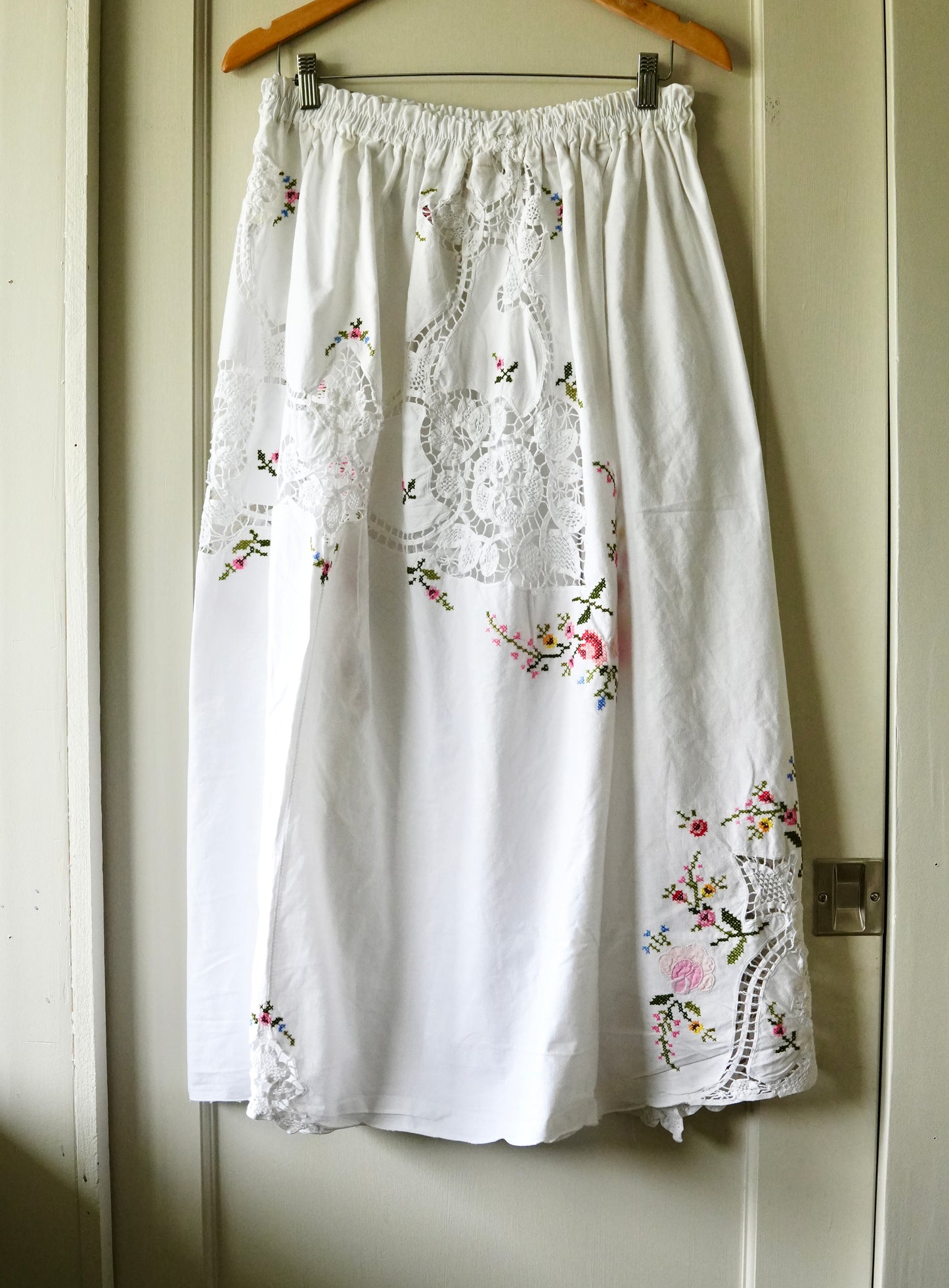 Embroidered Cotton Skirt #1 (S/M)