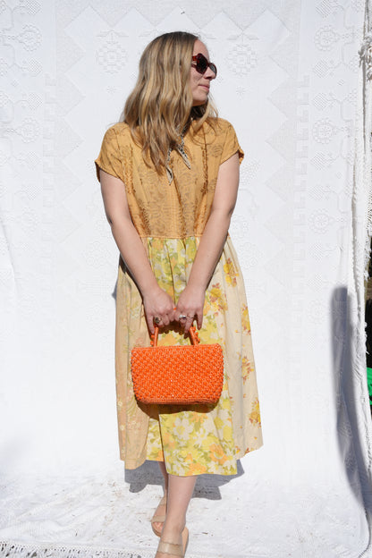 Yellow Floral Sheet Dress