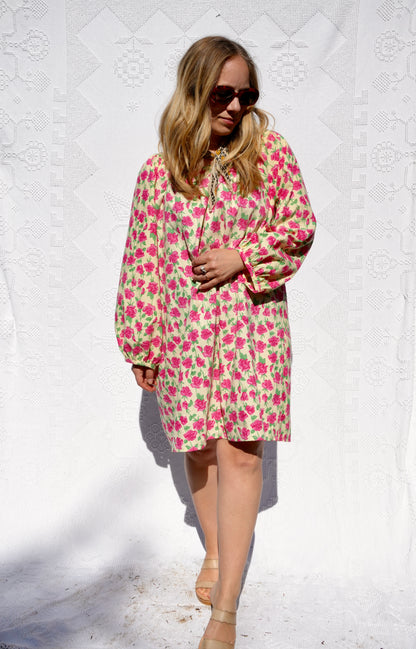 Gather Dress in Rose