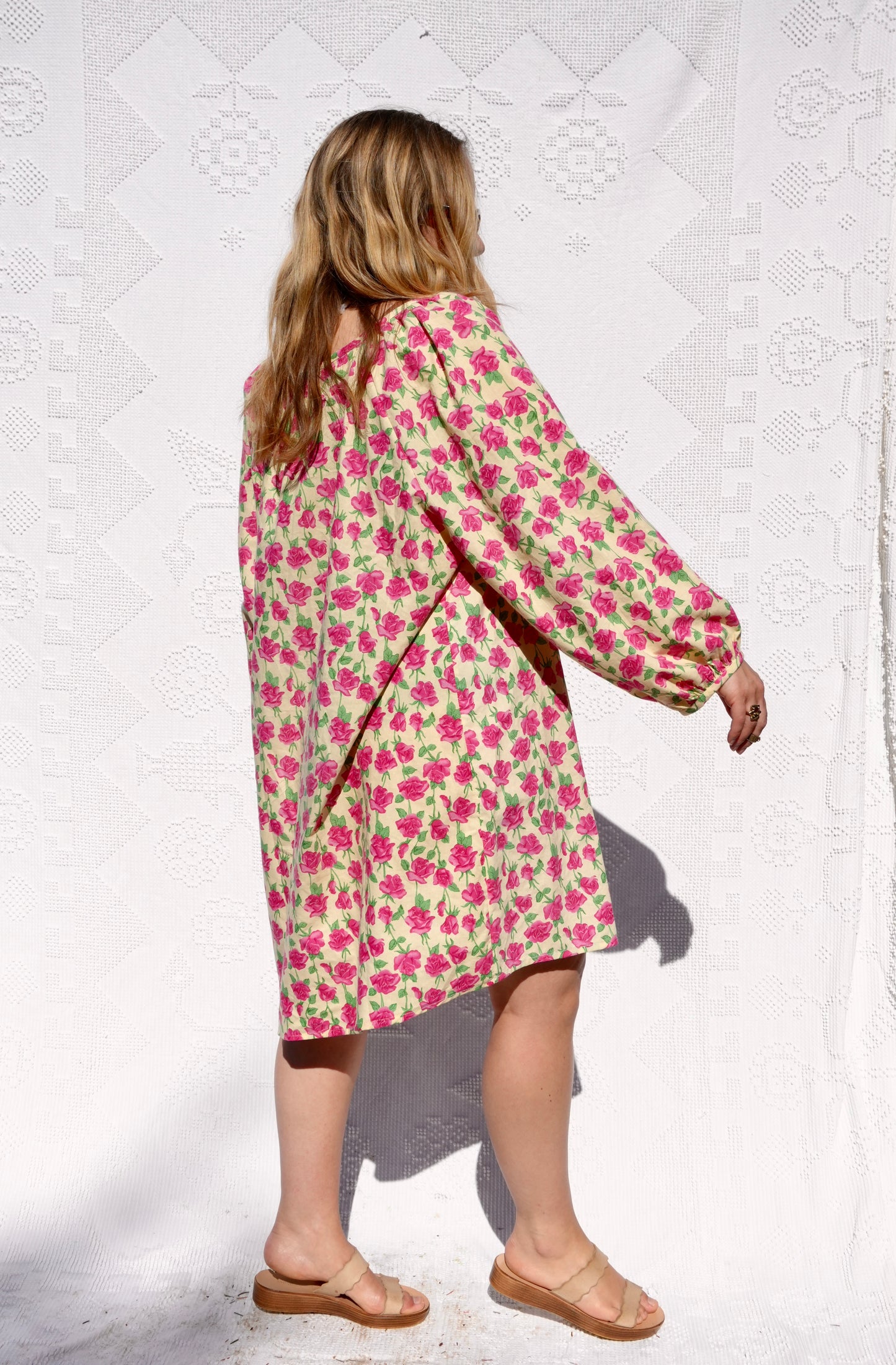 Gather Dress in Rose