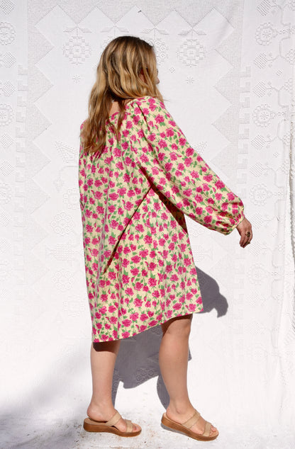 Gather Dress in Rose