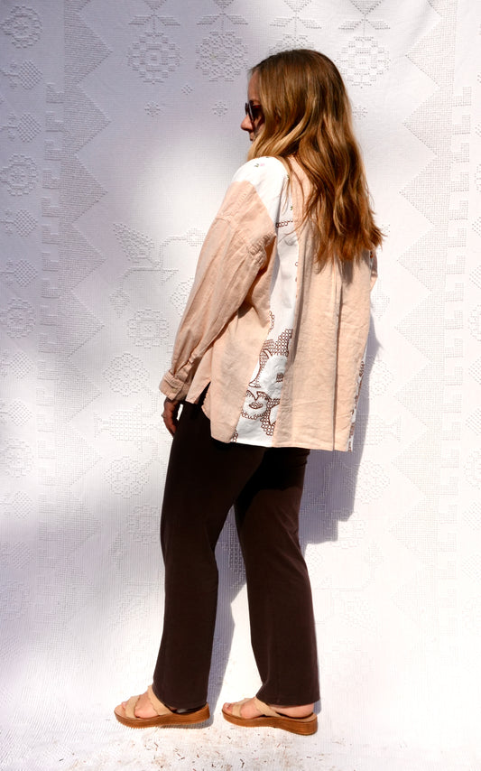 Piecework Linen Button Down