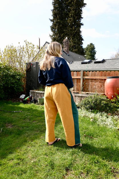 Wedge Sweats #1 (Ochre + Teal)