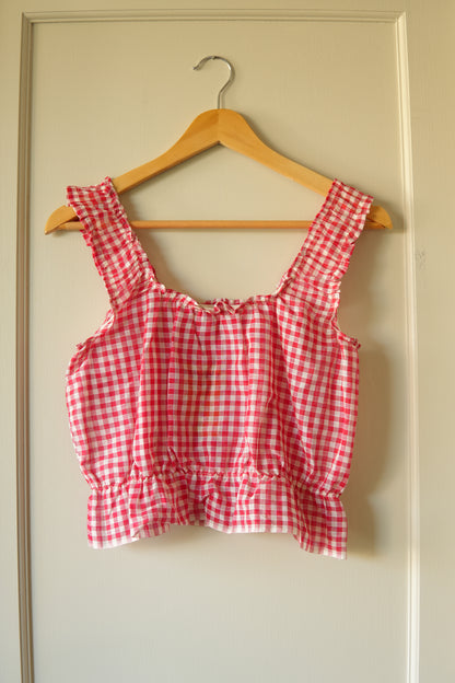 Gingham Crop Tank (S)