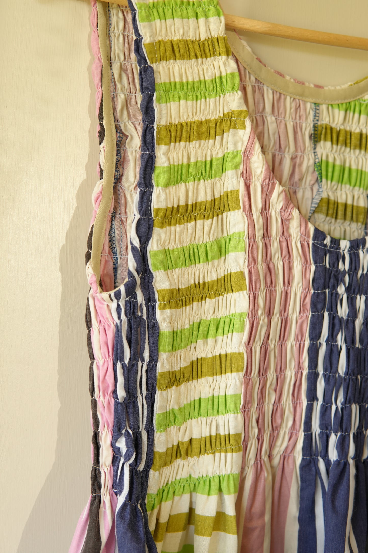 Mixed Print Shirred Tank Dress (L/XL)