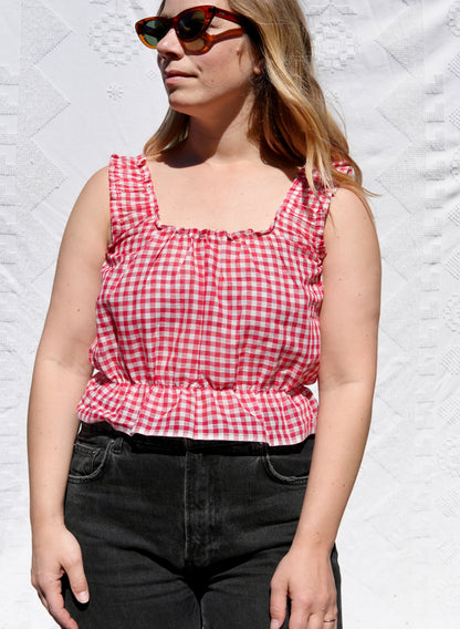 Gingham Crop Tank (S)