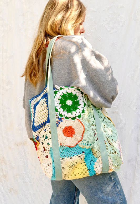Crochet Doily Net Tote