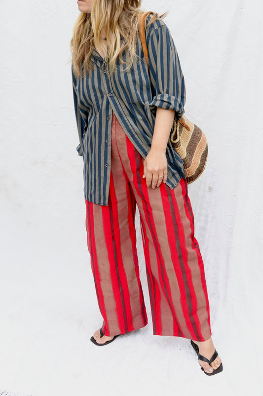Panter Pants in Red/Sand (S/M)