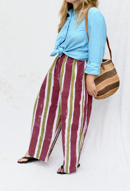 Panter Pants in Plum/Moss (L/XL)