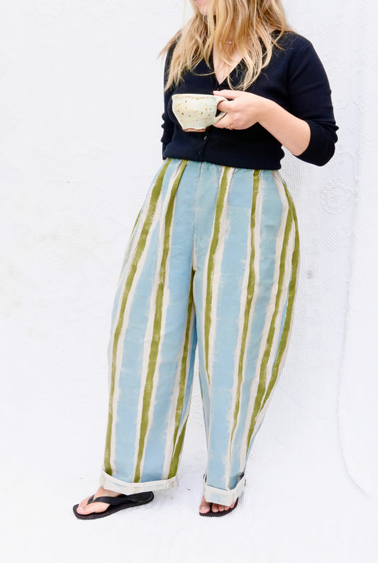 Panter Pants in Sky/Lime (L/XL)