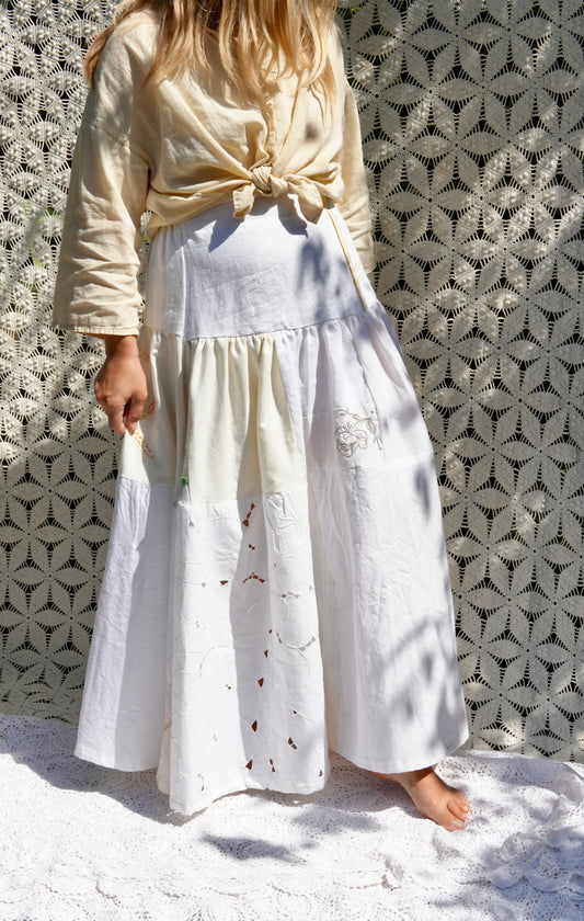 Tiered Linens Skirt (Size 2)