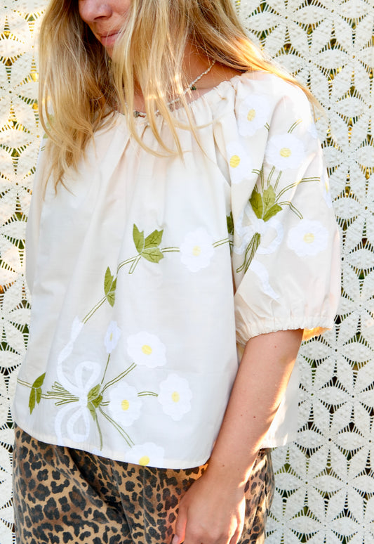 Short Sleeve Bouquet Blouse (S/L)