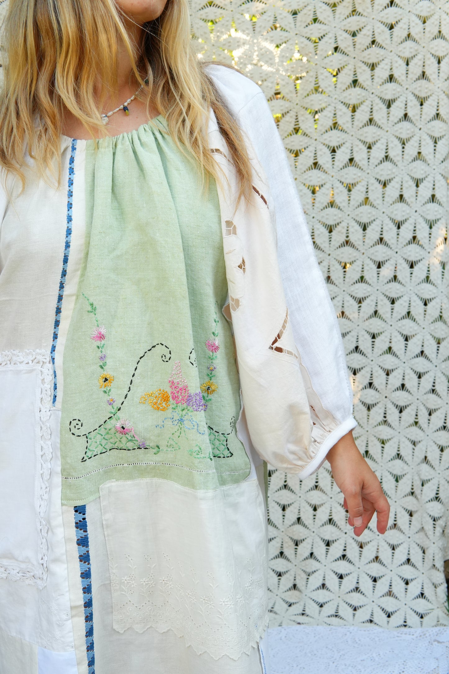 Embroidered Linens Cloud Dress