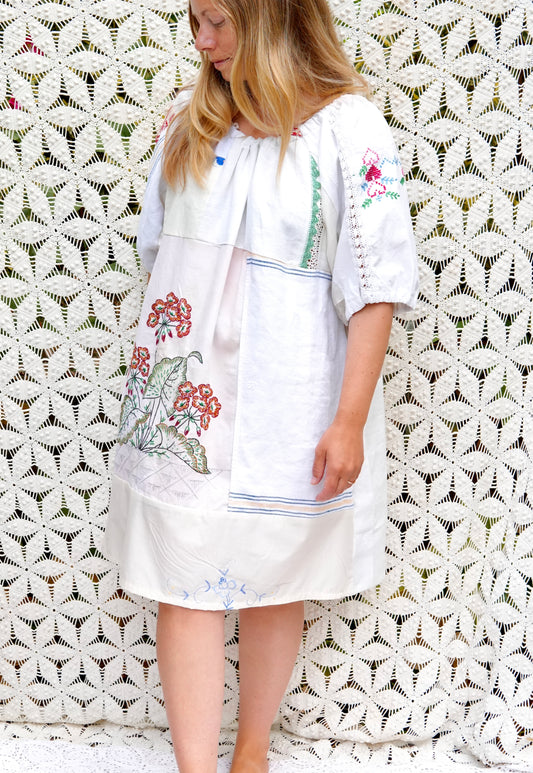 Embroidered Linens Cloud Dress