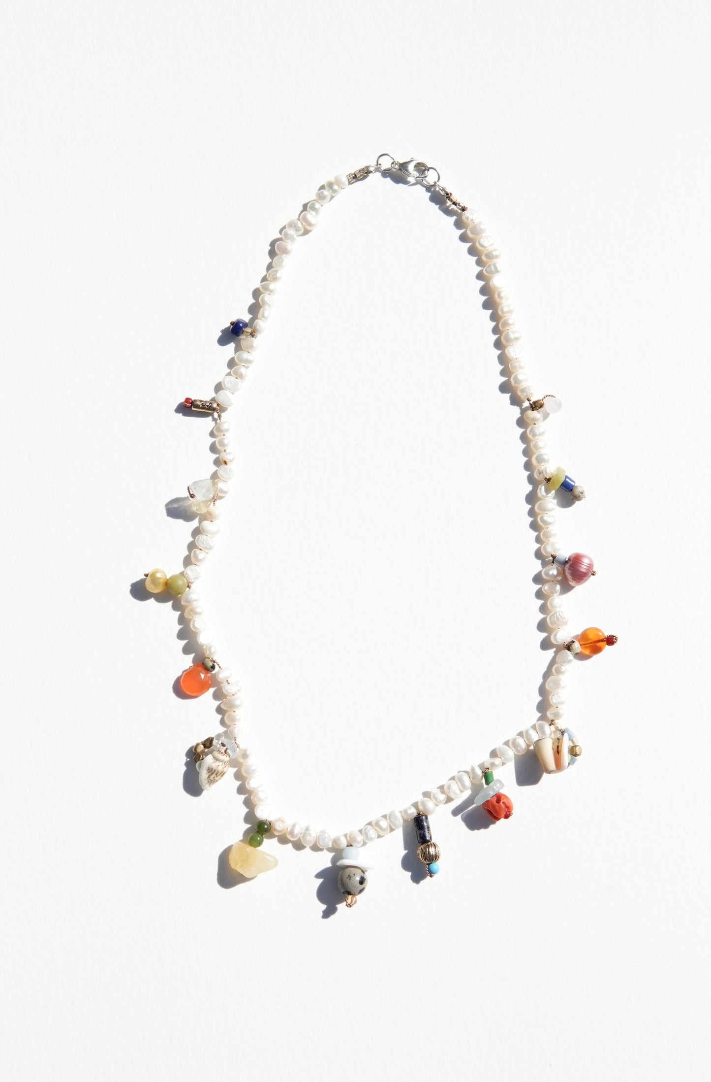 Mini Pearl Charm Necklace