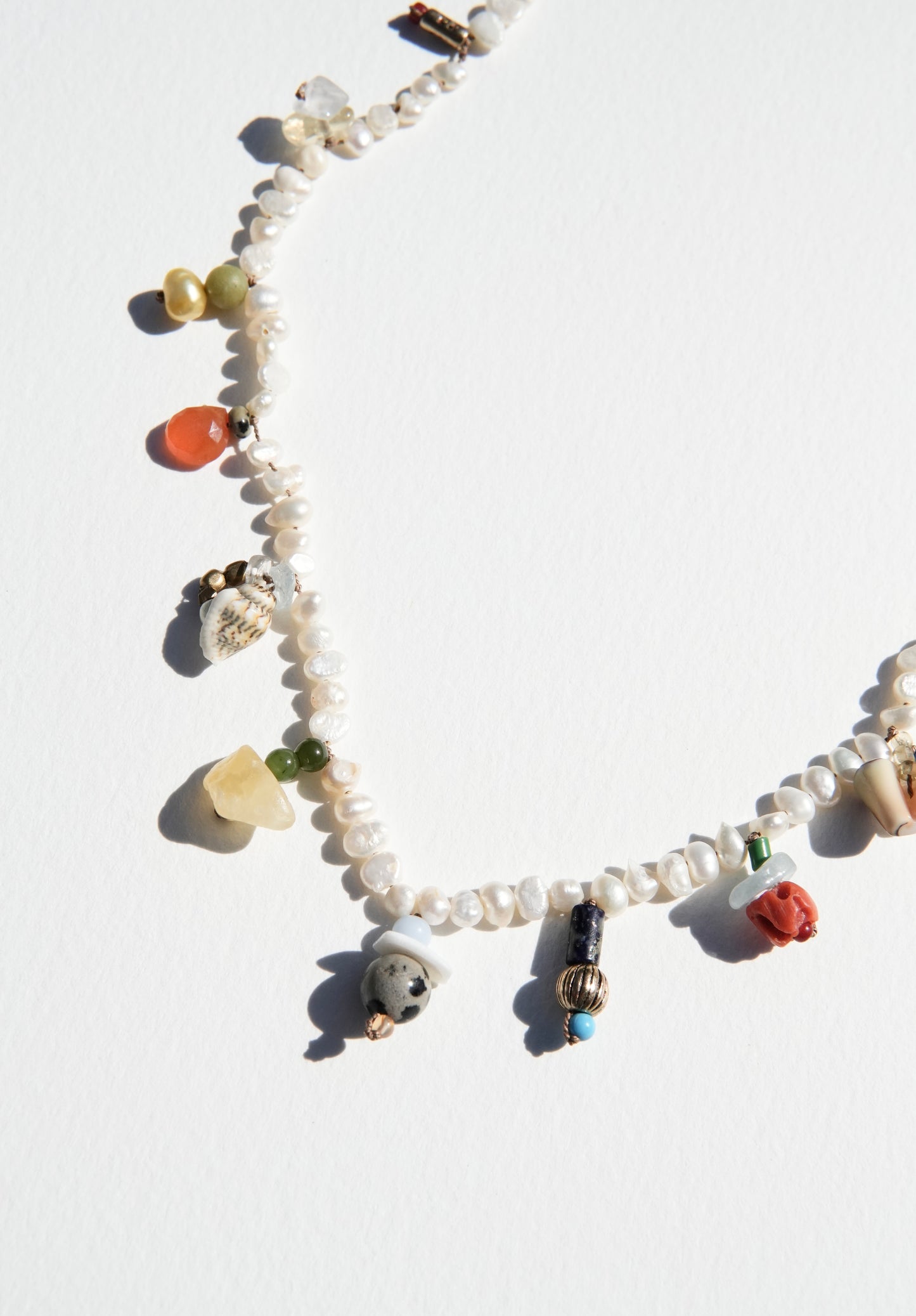 Mini Pearl Charm Necklace
