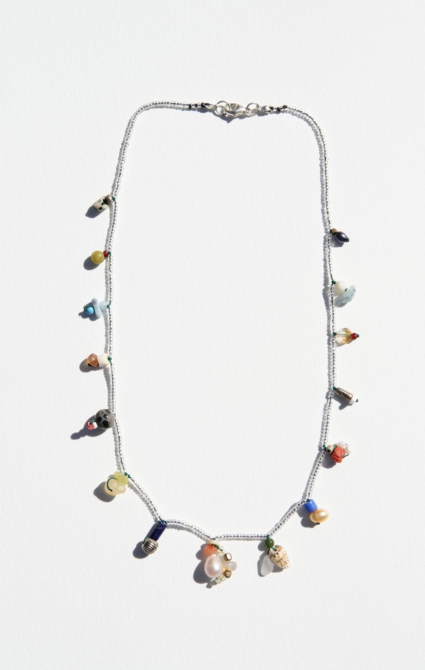 Silver Seed Charm Necklace