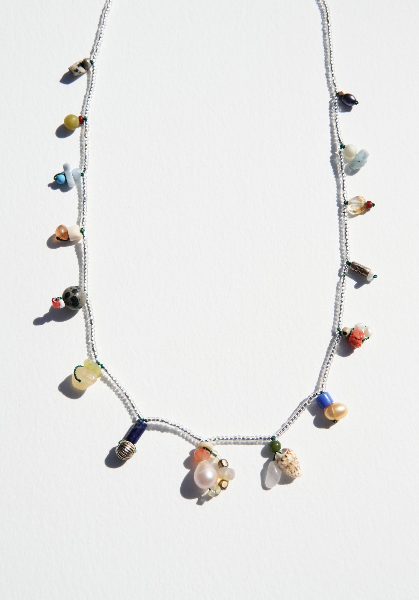 Silver Seed Charm Necklace
