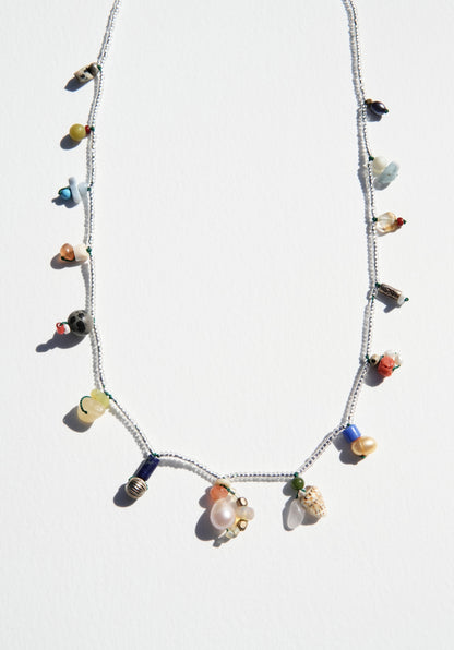 Silver Seed Charm Necklace