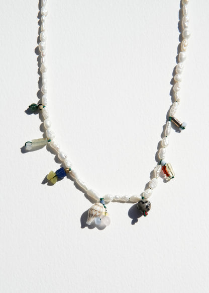 Mini Pearl Charm Necklace