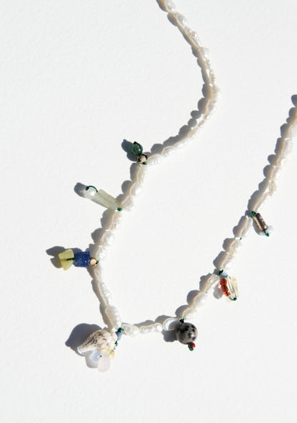 Mini Pearl Charm Necklace
