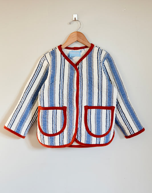 Kids Liner Coat in Blue Stripe (4/5y)