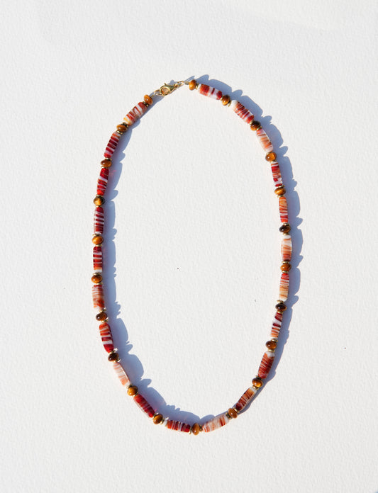 Pattern Strand #4 (vintage glass/tiger eye)