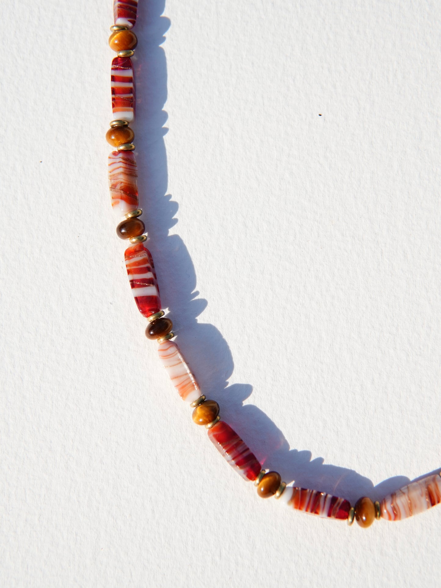 Pattern Strand #4 (vintage glass/tiger eye)