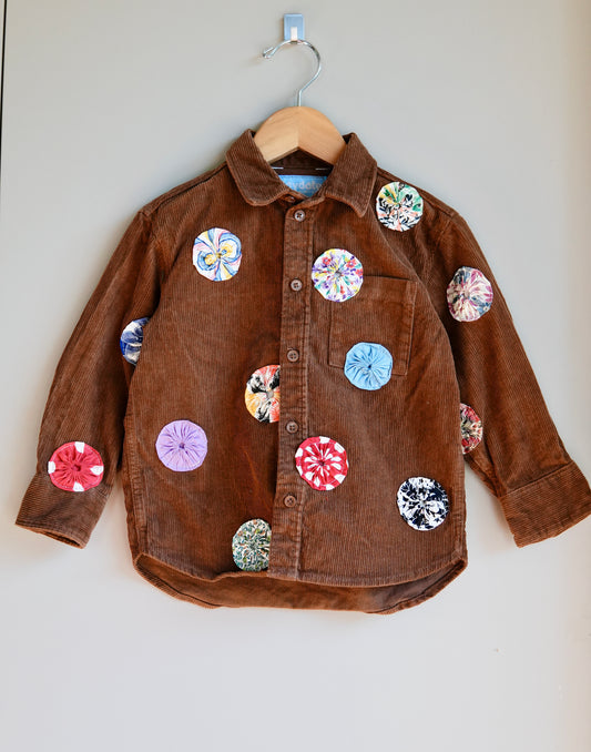 Polka Dot Yo-Yo Button Up (2/3y)