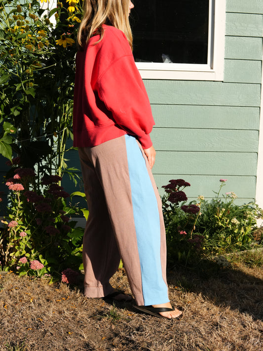 Wedge Sweats #12 (terracotta/sky)