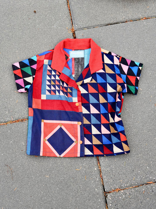 Party Time Fancy Shirt 🎉  Fuax Quilt (2T/3T)