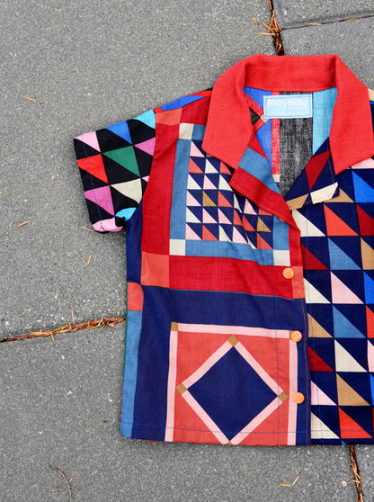 Party Time Fancy Shirt 🎉  Fuax Quilt (2T/3T)