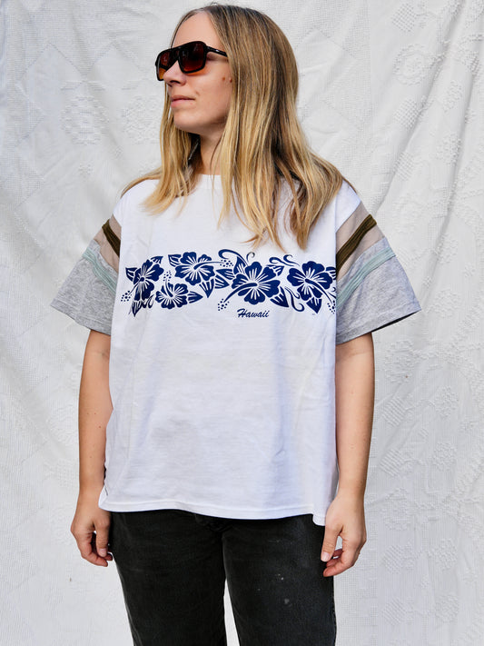 Varsity Big Tee (Hibiscus)