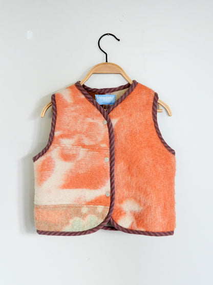 Mini Printed Wool Blanket Vest (4/5Y)