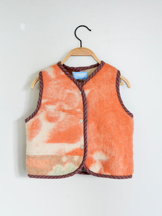 Mini Printed Wool Blanket Vest (4/5Y)