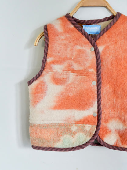 Mini Printed Wool Blanket Vest (4/5Y)