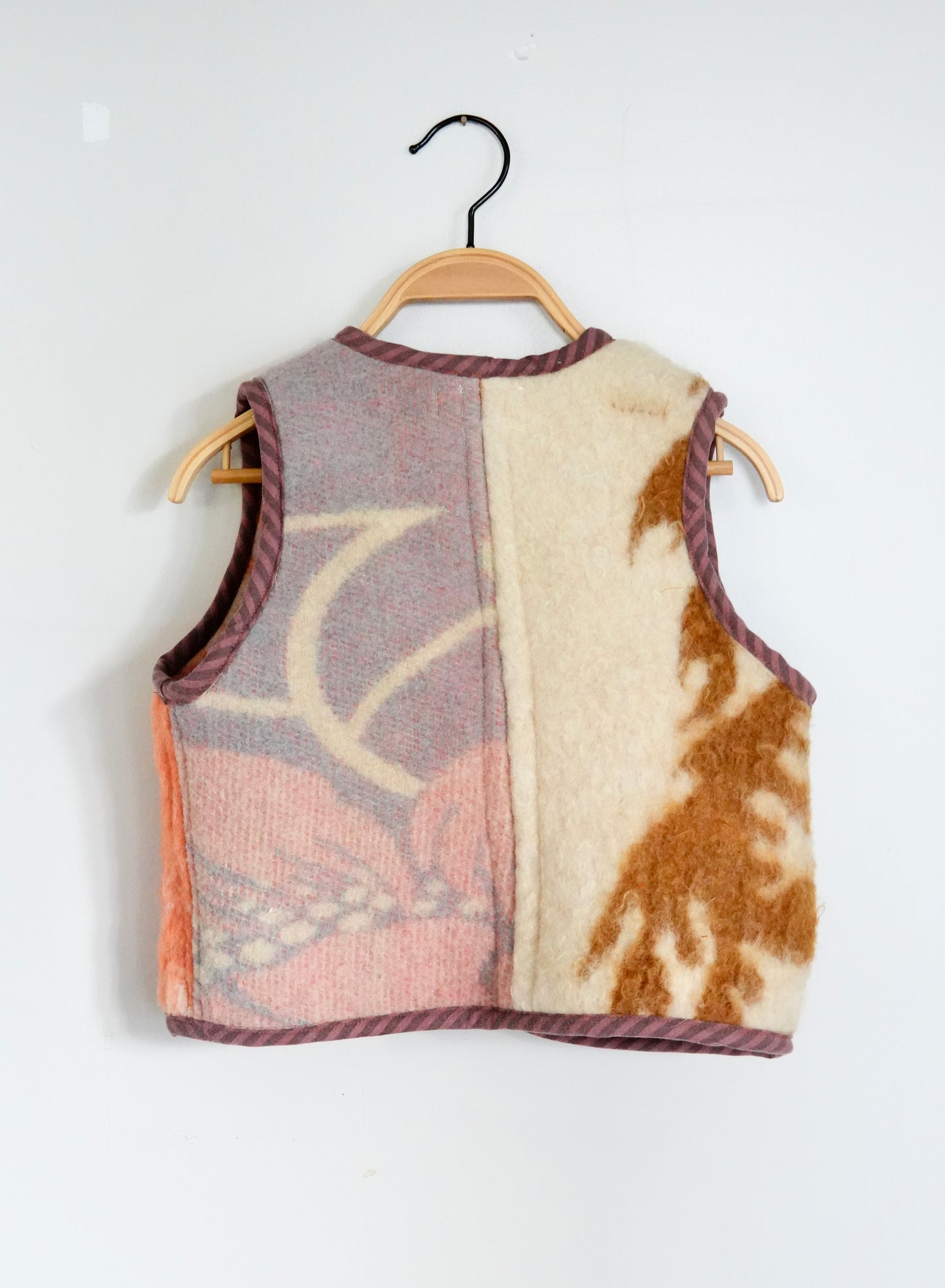 Mini Printed Wool Blanket Vest (4/5Y)