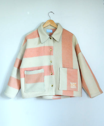 Striped Wool Coat (L/XL)