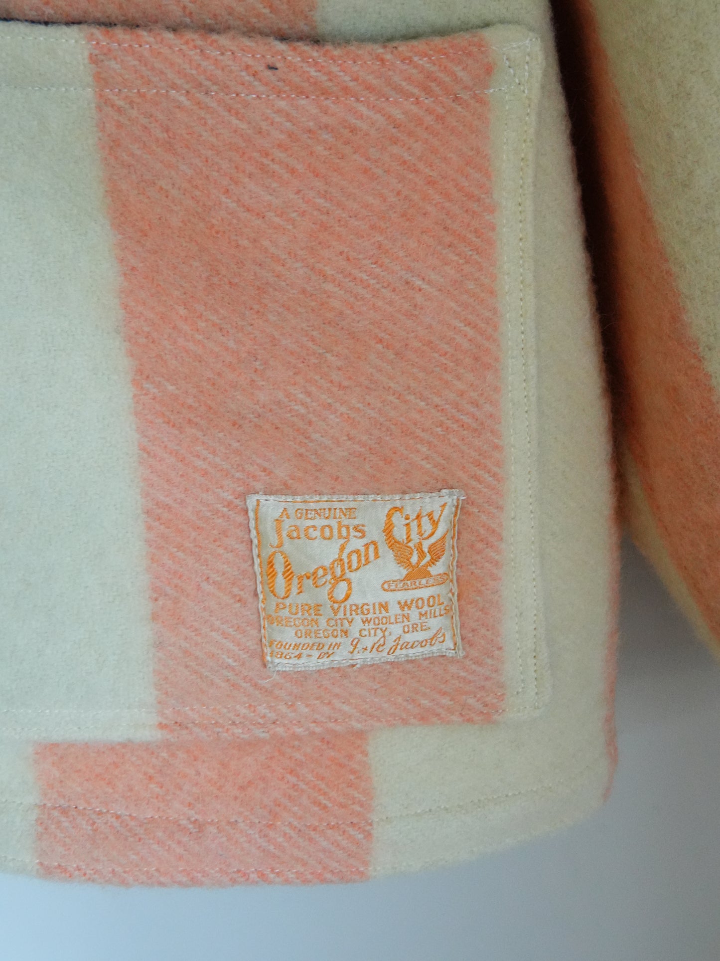 Striped Wool Coat (L/XL)