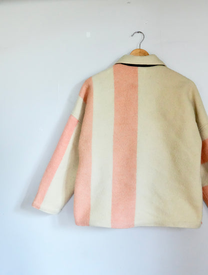 Striped Wool Coat (L/XL)