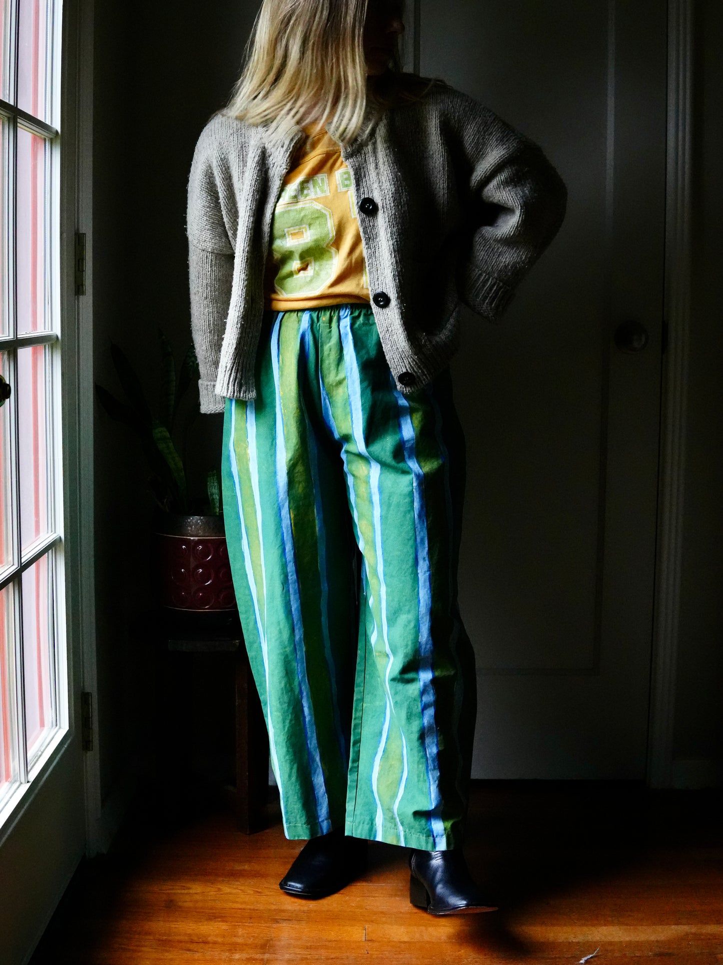 Panter Pants in Lemon/Lime/Cobalt (S/M)
