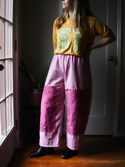 Overdyed Easy Pants M/L (Fuchsia)