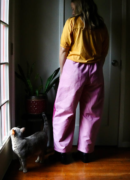 Overdyed Easy Pants M/L (Fuchsia)